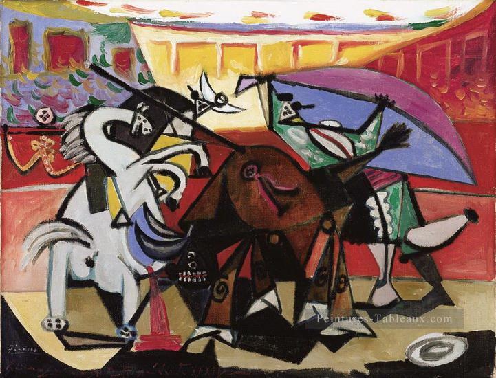 course de taureaux 1934 Cubisme Peintures à l'huile